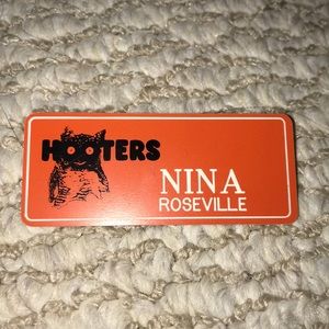 Authentic Hooters Name Tag